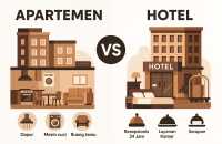 Memilih Tempat Tinggal Selama Sebulan: Hotel atau Apartemen